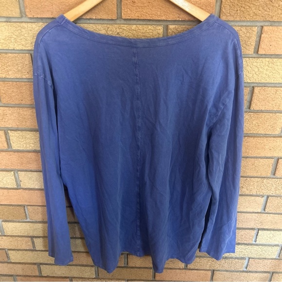 NWT Motherhood Maternity Long Sleeve Pocket Blue/Purple Cotton Shirt Size XL - Picture 5 of 7